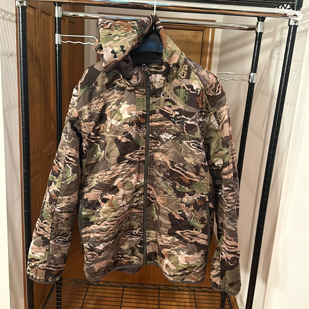 Under Armour Ridge Reaper ColdGear hunting jacket with hood XL in UA Forest Camo
